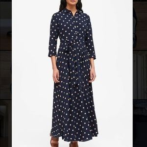 NWT Banana Republic Size 4 Polka Dot Maxi Dress